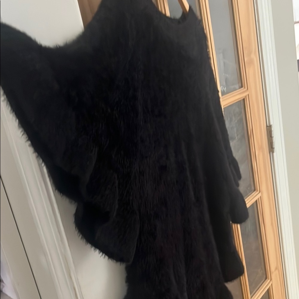 Black Chenille Poncho one size by Do everything in love - Picture 4 of 9